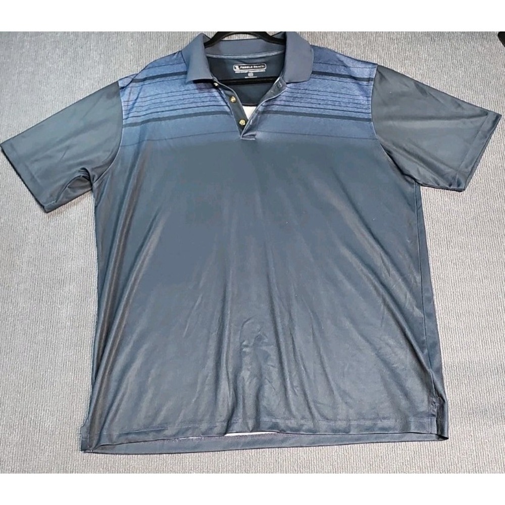 Pebble Beach Performance Short Sleeve Men's 2XL Golf Athletic Pullover Navy XXL